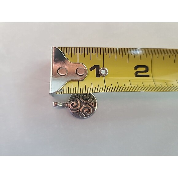 Peter Stone 925 Celtic Triple Spiral Pendant Vintage - Picture 8 of 10